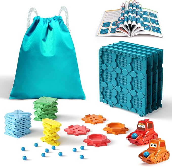 Kids Toys STEM Board Games - Large Size Logical Road Builder Educational Brain Teasers Puzzles Toys, Preschool Learning Montessori Big Board Maze Birthday Gifts Kids Boys Girls Age 4-8 Year Old