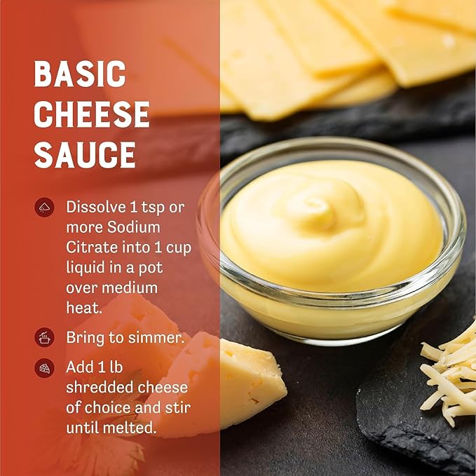 Judee’s Sodium Citrate 2 lb - 100% Non-GMO, Keto-Friendly - Gluten-Free and Nut-Free - Food Grade - Great for Molecular Gastronomy Cooking - Emulsifier for Cheese Sauce - Serves as Preservative