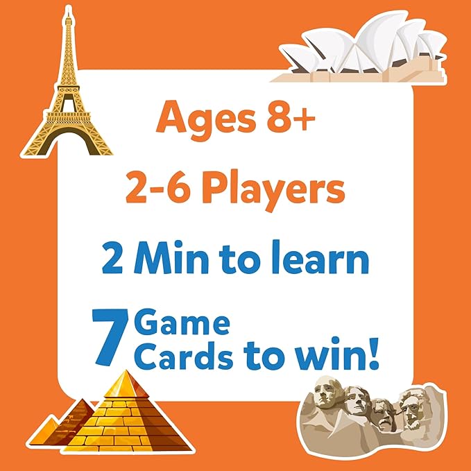 Skillmatics Guess in 10 Countries of The World, Perfect for Boys, Girls, Kids & Families Who Love Card Games, Educational Toys, Board Games, Trivia, Gifts for Ages 8, 9, 10 & Up