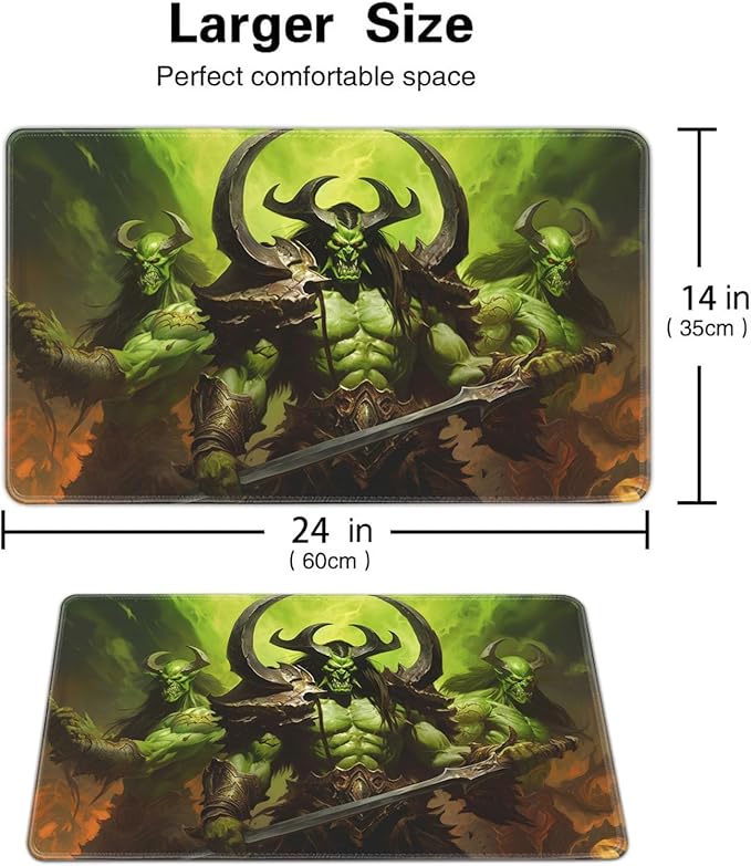 Board Game for TCG Playmat Table Mats Games Size 60X35 cm Mousepad Compatible for MTG RPG CCG Trading Card Game Play mats with 6 Dice (Playmat 145)