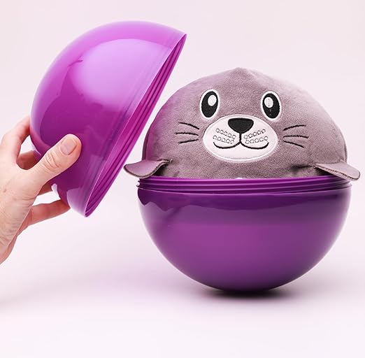 Big Claw Machine Capsules Purple Plastic Sphere Party Favor Containers Round 5 pcs 7.9 inch Jumbo Plastic Christmas Ornaments Extra Large Candy Gift Box Empty Craft Party Supplies Vending Capsules