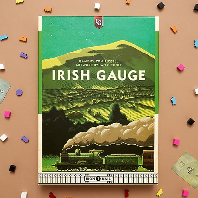 Irish Gauge, Strategy Board Game, Game of Building Railroads Across Ireland, 60 Minute Play Time, 3 to 5 Players, Ages 15 and Up