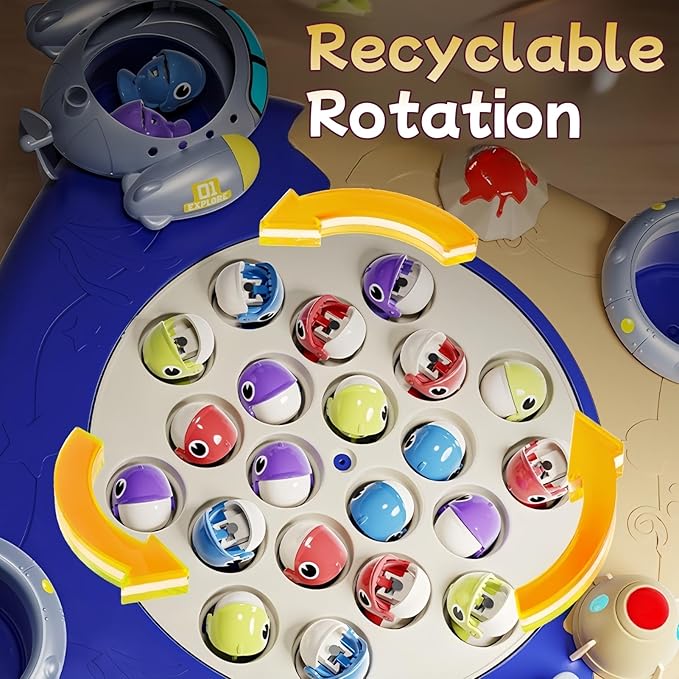 Magnetic Fishing Game for Kids Toddlers 3-8 Years Old, 47-Piece Fishing Toy Set, Fun Fishing Board Game, for 3-8 Year Old Boys Girls