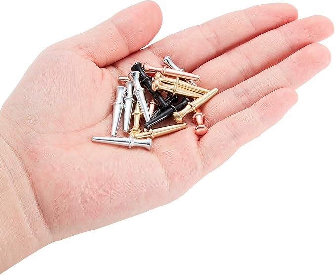 Lounsweer 300 Pcs Metal Cribbage Pegs Crib Board Pegs 4 Colors Crib Pegs Fit 1/8 Holes with Drawstring Storage Pouch Tapered Design for Family and Friend Cribbage Traditional Board Game