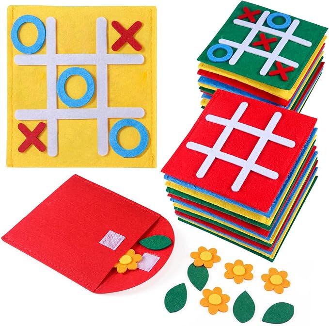 12 Pack Tic Tac Toe Mini Board Games Toys for Kids and Family, Birthday Party Favors Goodie Bag Stuffers for Kids, Bulk Gifts for Students
