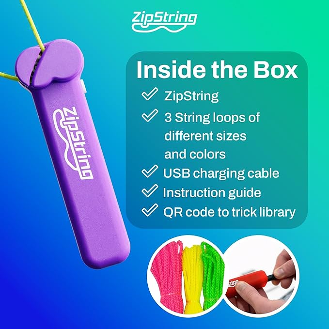 Original - As Seen on Shark Tank - Classic Rope Launcher Toy, Perfect for Kids & Adults - Fly a String Loop in The Air for Endless Tricks & Fun, Wonderment Awaits, Vivacious Violet