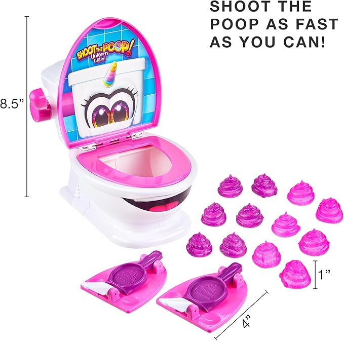 Brybelly Shoot The Poop Unicorn Edition - Sparkly Glitter Poops and All-New Voicelines - Funny Family Game