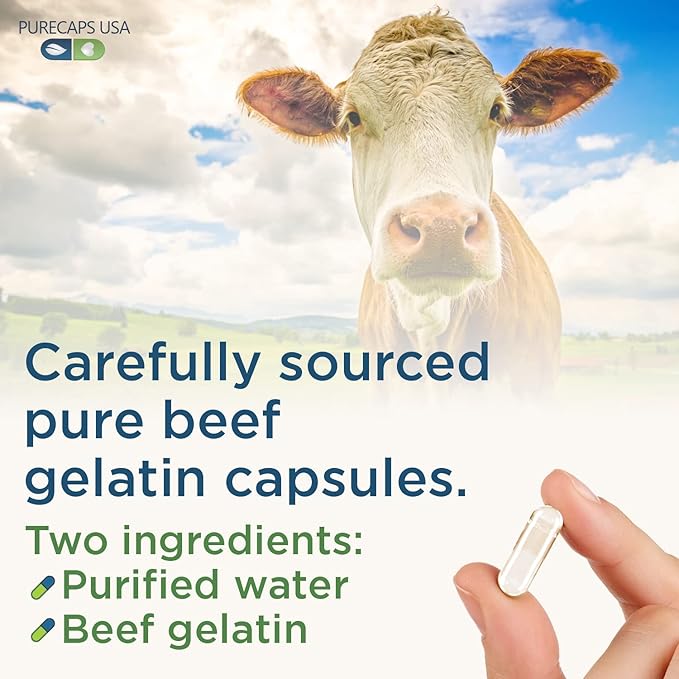 Purecaps USA - Empty Gelatin Pill Capsules Size 00| 1,000 Separated Pills| Black/White| Non-GMO Certified | SLS, Gluten, Preservative Free