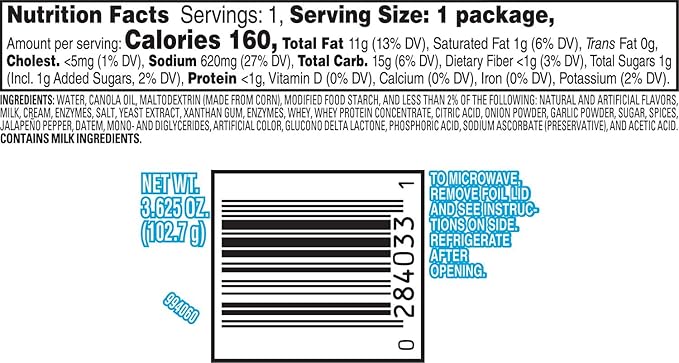 Tostitos Dips, Queso To Go Nacho Cheese Dip, Medium, 3.625 oz Cups (30 Pack)