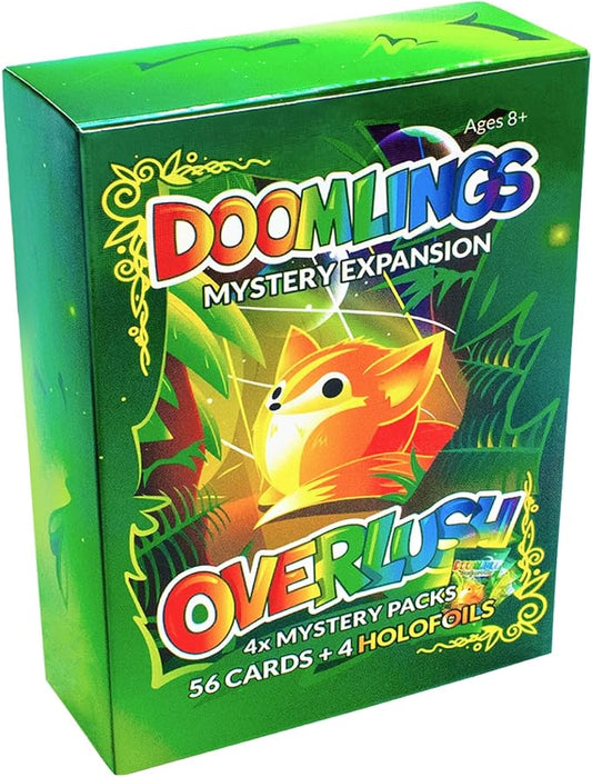 Doomlings Overlush - Mystery Expansion Card Game - 4X Booster Packs (60 Total Gameplay Cards, Including 4X Rare Holofoil Collectibles) | Family, Kids and Adult TCG Party Game | 2-6 Players | Ages 8+