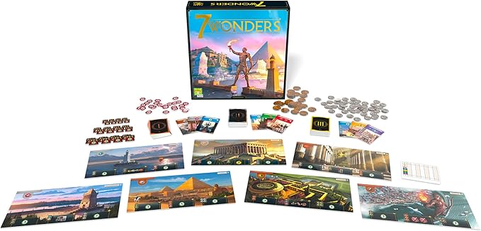 7 Wonders Board Game (New Edition) - Lead Your Civilization to Prosperity! Strategy Game for Kids and Adults, Ages 10+, 3-7 Players, 30 Minute Playtime, Made by Repos Production