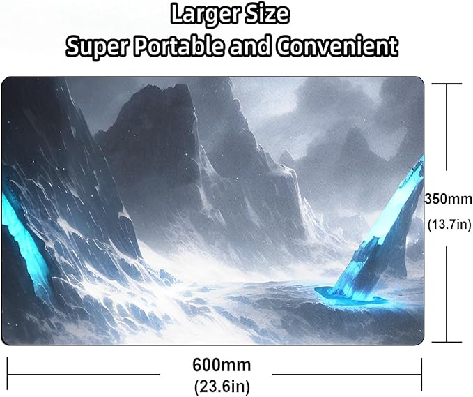 AI Painting TCG Playmat - MTG Trading Card Game Mat, 24x14 Inches Original Playmats, Smooth Surface for Rubber Collection - Dark Swamp Design 413-73