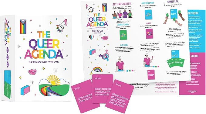 The Queer Agenda Party Game - 350 Sassy LGBTQ+ Cards for Hilarious Game Nights, Ages 17+, 3-10 Players, 30-60 Min Playtime, Made by Fitz Games