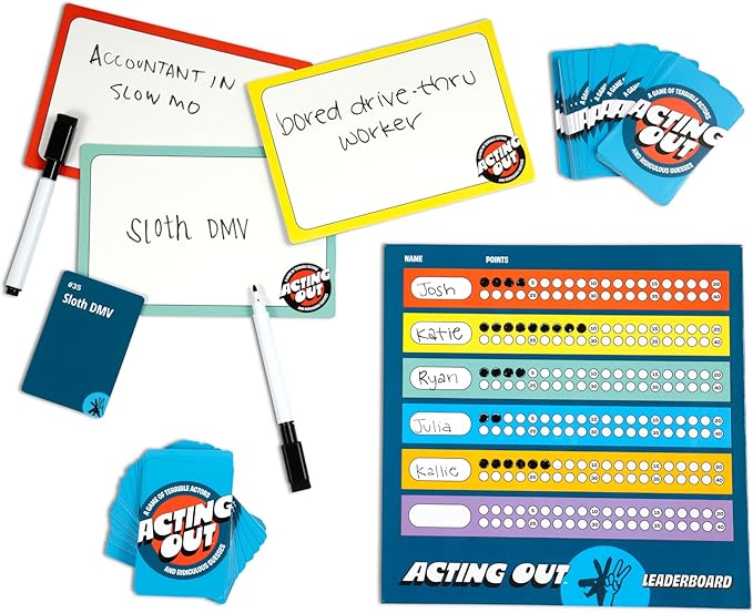 Acting Out [Fun Charades & Guessing Card Game For Kids, Tweens, And Adults | 200 Hilarious Card Prompts | Perfect For Family Game Night, Gifts, Reunions, Groups, Parties & More | Ages 12 And Up]