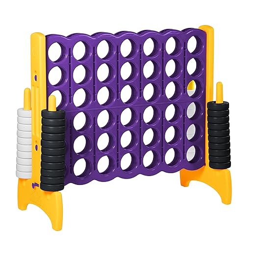 ECR4Kids Jumbo 4-To-Score, Giant Game, Purple/Gold