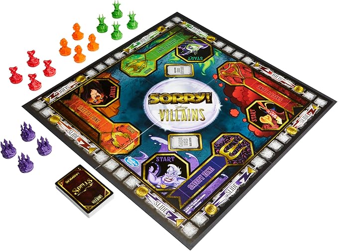 Hasbro Gaming Sorry! Board Game: Disney Villains Edition Kids Game, Family Games for Ages 6 and Up (Amazon Exclusive)