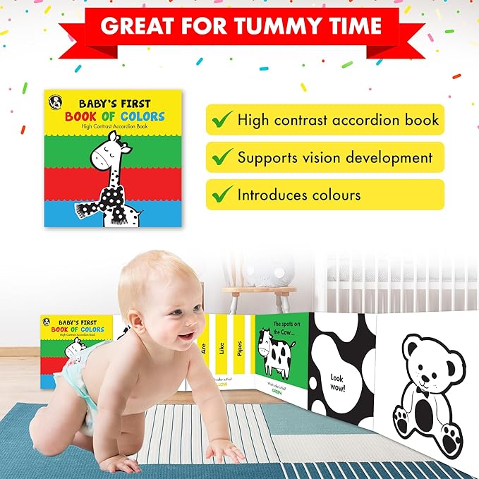 Madame Curie’s Baby's First Library Set of 5 | Baby Toys, for 0-3-6 Months, 0 to 1 Year Old, Toddler Board Books | Baby Shower, Birthday Gift Ideas for Newborn Girl & Boy, Infant Toys