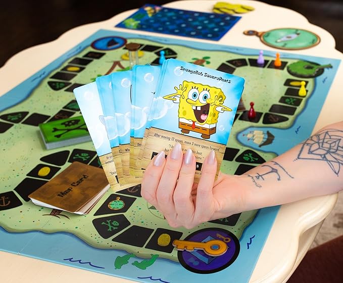 Nickelodeon Spongebob Squarepants Flying Dutchman's Treasure Hunt Board Game | Fun Family Entertainment for 2-6 Players