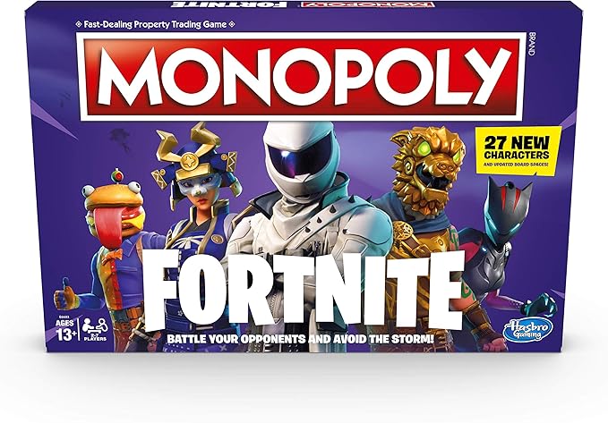 Hasbro Monopoly: Fortnite Edition Board Game Inspired by Fortnite Video Game Ages 13 and Up, Nylon/a, 4.1 x 40 x 26.6 cm