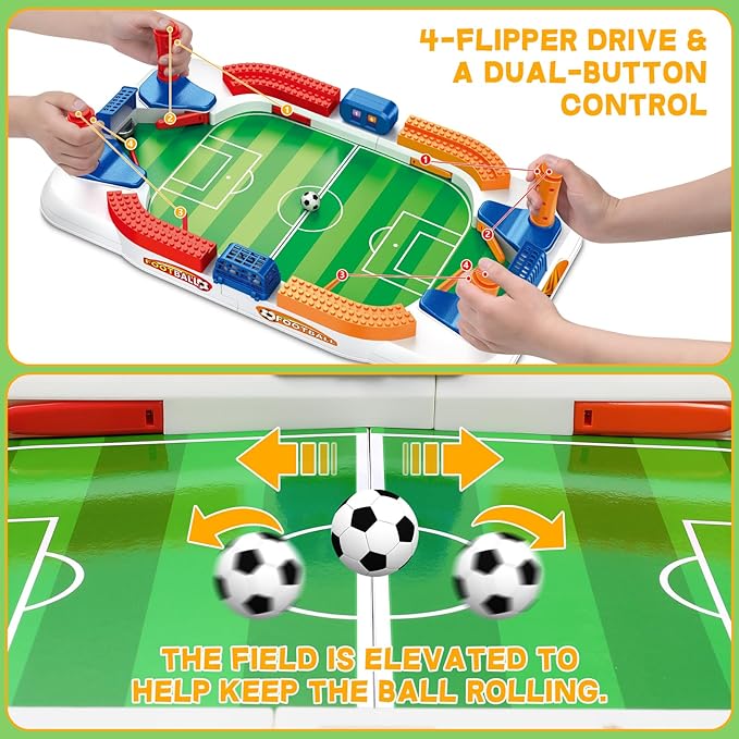 Mini Foosball Table Game for Kids Soccer Game Set Gifts Boys Toy Football Games Board for Indoor Sports Game Room Pinball Interactive Birthday Gift Toys for 3 4 5 6 7 8-12 Year Old Family Gatherings