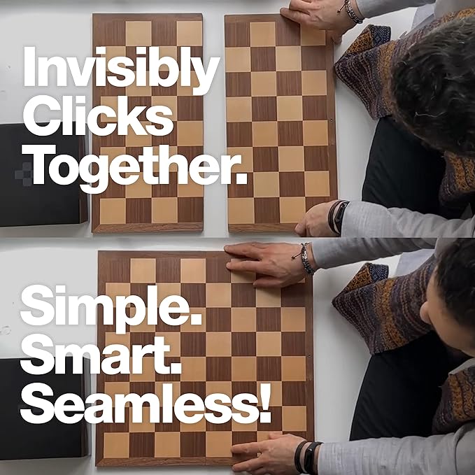 TEMPEST London 2013 Chess Ensemble (Without Clock) :: Wooden Chess Set + Hardwood Portable Chess Board + Weatherproof Carry-All Bag + Lacquer Storage Box + Scorebook