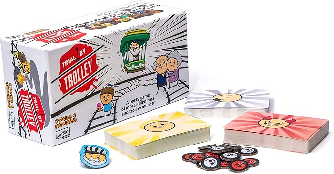 Skybound Trial by Trolley: an Adult Card Game of Moral Dilemmas and Murder | Party Game Games and Cyanide and Happiness | 3-13 Players, Ages 14 and Up
