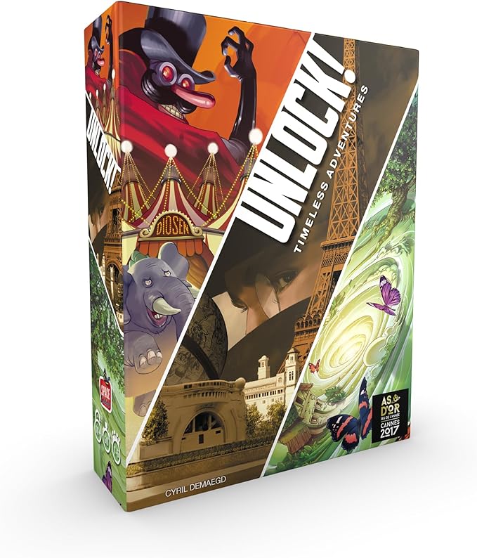 UNLOCK! Timeless Adventures Card Game - Escape Room-Inspired Cooperative Adventure, Fun Family Game for Kids and Adults, Ages 10+, 1-6 Players, 1 Hour Playtime, Made by Space Cowboys