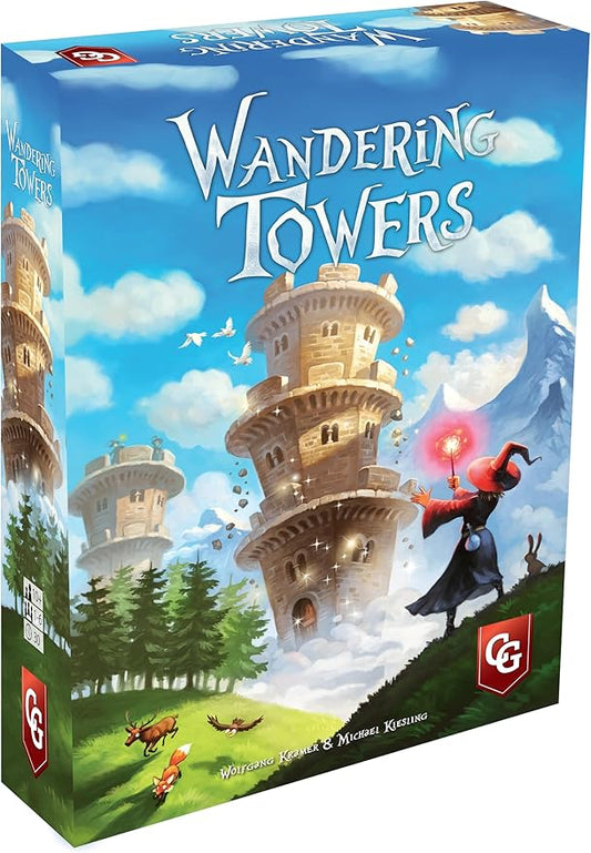Wandering Towers, Strategy Board Game About Trapping Wizards, Movement, Magic & Spells, Fun Family Games for 6 Players, Ages 10+, 1-6 Players, 30 Mins