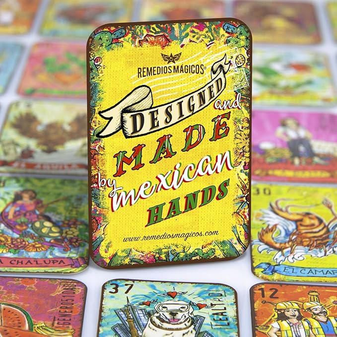 Deluxe Mexican Loteria as seen on Shark Tank México - Mexican Bingo Set - Funniest Way to Learn Values and Spanish (Lotería de Valores Mexicanos de Lujo)