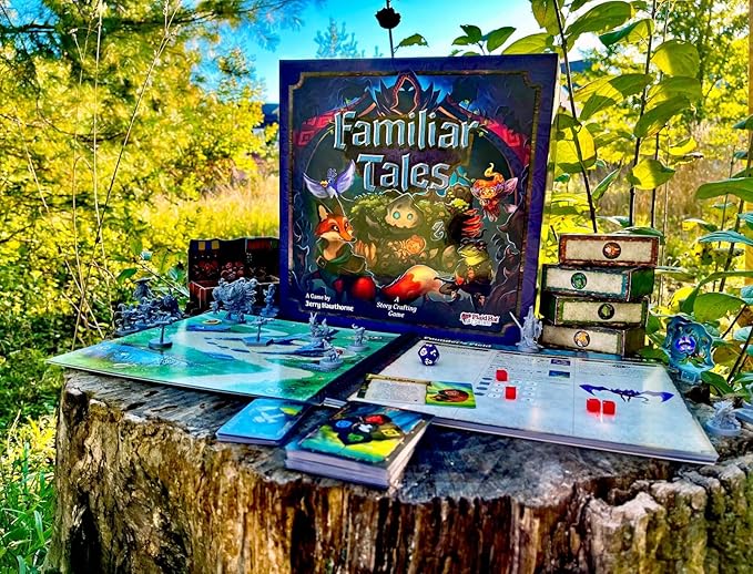 Familiar Tales Board Game - Cooperative Deck-Building Fantasy Adventure! Strategy Game for Kids & Adults, Ages 8+, 1-4 Players, 45+ Minute Playtime, Made by Plaid Hat Games