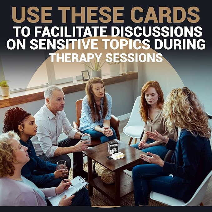 Overcome Complete – Addiction Recovery Questions Group Therapy Game 200 Cards – Counseling Conversations Icebreaker for Substance Abuse, Positive Mental Health, Sobriety, Relapse & Suicide Prevention