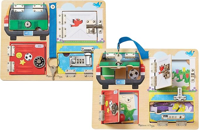 Melissa & Doug Locks and Latches Board Wooden Educational Toy