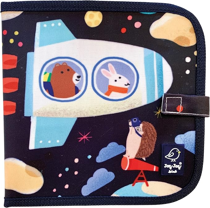 Jaq Jaq Bird Erasable Doodle Pad for Kids,Reusable Mess-Free Coloring and Toddlers Learning Toys-Chalkboard and Drawing Books-Includes 4 ButterSitx Chalks-SPA