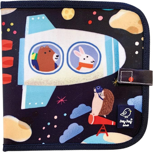 Jaq Jaq Bird Erasable Doodle Pad for Kids,Reusable Mess-Free Coloring and Toddlers Learning Toys-Chalkboard and Drawing Books-Includes 4 ButterSitx Chalks-SPA