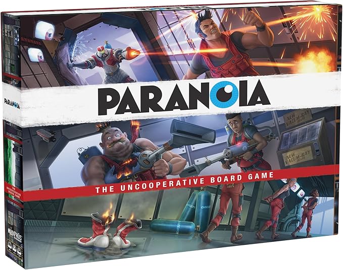 Paranoia: The Uncooperative Board Game - Strategic Betrayal & Survival in Alpha Complex, Great for Game Night with Adults, Ages 14+, 2-6 Players, 120 Min Playtime, Made by Modiphius Entertainment