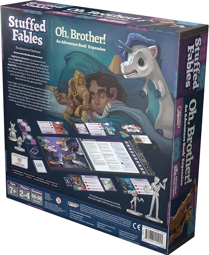 Stuffed Fables Oh Brother! Board Game Expansion - Exciting Narrative Adventure! Cooperative Strategy Game for Kids & Adults, Ages 7+, 2-4 Players, 60-90 Minute Playtime, Made by Plaid Hat Games