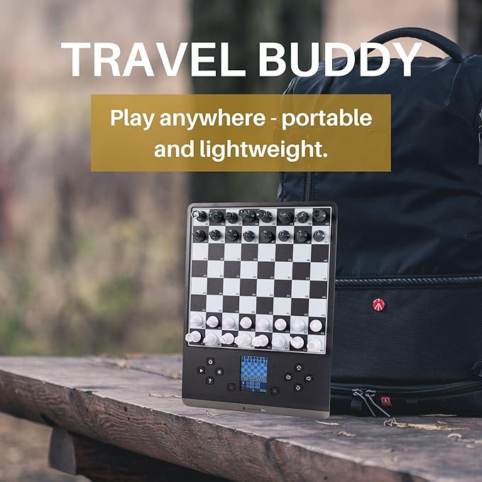 Millennium Electronic Chess Board Set - Beginner to Advanced Players - Interactive Strategy & Learning - Magnetic Pieces - 1-2 Player - Smart AI Chess Board - LCD Display