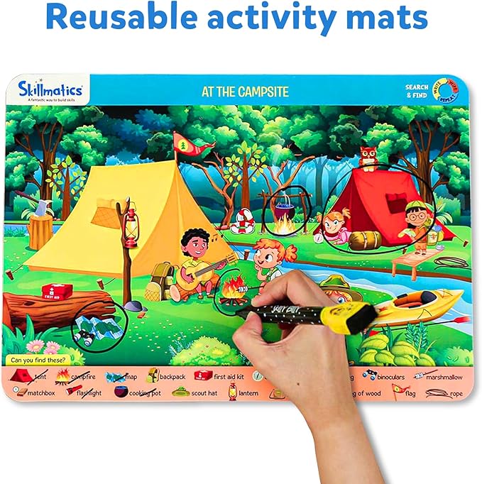 Skillmatics Search and Find Educational Game - Reusable Preschool Learning Activities, Perfect for Toddlers & Kids Who Love Toys, Art & Crafts, Builds Vocabulary, Gifts for Ages 3, 4, 5, 6