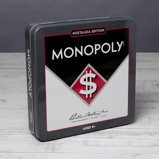 WS Game Company Monopoly Nostalgia Edition Board Game in Collectible Tin