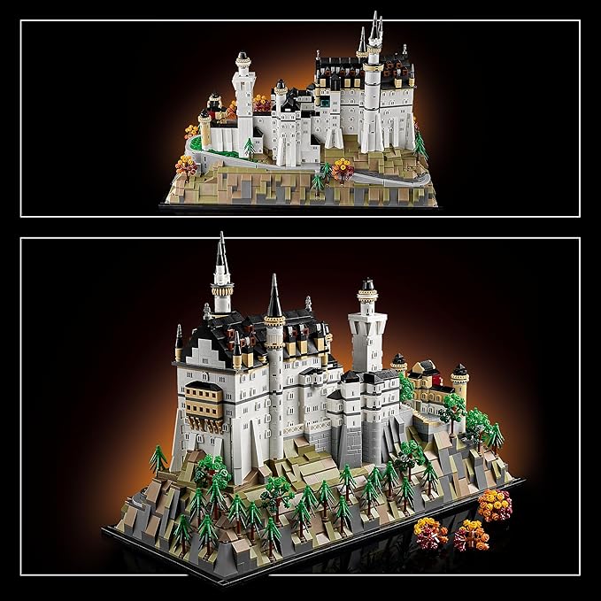 LEGO Architecture Neuschwanstein Castle Building Set - Collectible Bavarian Castle Model Kit for Arts & Crafts - Building Blocks for Adults, Ages 18+ - Gifts for Men and Women - 21063