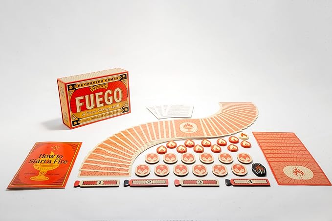 Keymaster Games Fuego – Trick-Taking Card Game for 2-4 Players - Simple, Quick, Fun, Strategic, Travel-Friendly - Perfect for Game Night, Date Night & Travel