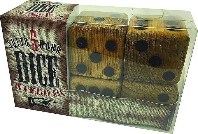 5 Giant Wood Dice Giant Game