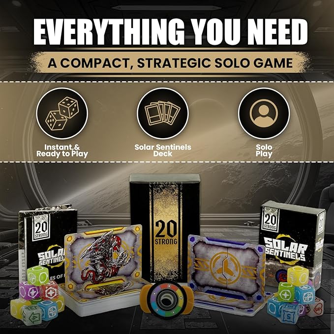 Chip Theory Games 20 Strong Solar Sentinels Base Strategy Game 1 Player Solo Game for Adults, Teens Ages 14+