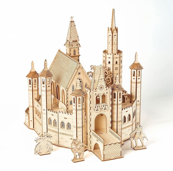 3D Wooden Puzzles Knight Creed: Lost Castle Model Kits, Brainteaser and Puzzle for Christmas/Birthday,Gifts for Adults and Teens to Build Combination