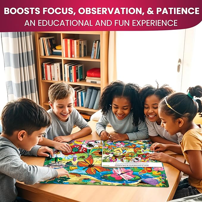 QUOKKA 100 Piece Puzzles for Kids Ages 4-6 – 3 Floor Kids Puzzles Ages 6-8 Year Old – Toy for Learning Ocean & Forest Animals for 8-10 yo – Jigsaw Toddler Game for Boy and Girl Age 3-5