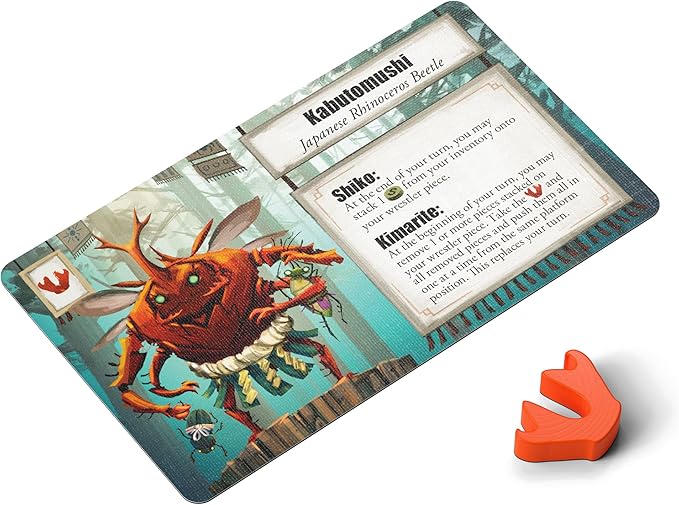 Kabuto Sumo: Bug Wrestling - Board Game - Dexterity Game - 2 to 4 Players - 15-20 Minutes Play Time