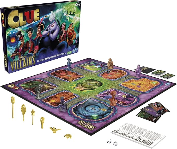 Hasbro Gaming Clue: Disney Villains Edition Board Game for Kids Ages 8+, 2-6 Players (Amazon Exclusive)