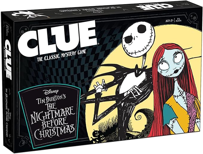CLUE: Disney The Nightmare Before Christmas | Collectible Clue Game Based on Disney Classic Film | Officially-Licensed Game with Familiar Locations and Iconic Characters