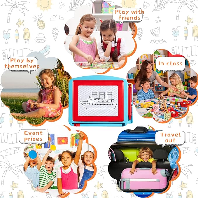 Tinlade 36 Pack Mini Magnetic Drawing Board for Kids, Erasable Mini Doodle Boards, Writing Sketch and Painting Pad Set, Small Magnetic Drawing Boards for Classroom Rewards Party Favors