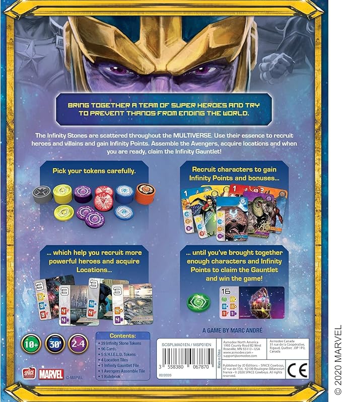 Marvel Splendor Board Game - Strategy Game for Kids and Adults, Fun Family Game Night Entertainment, Ages 10+, 2-4 Players, 30-Minute Playtime, Made by Space Cowboys
